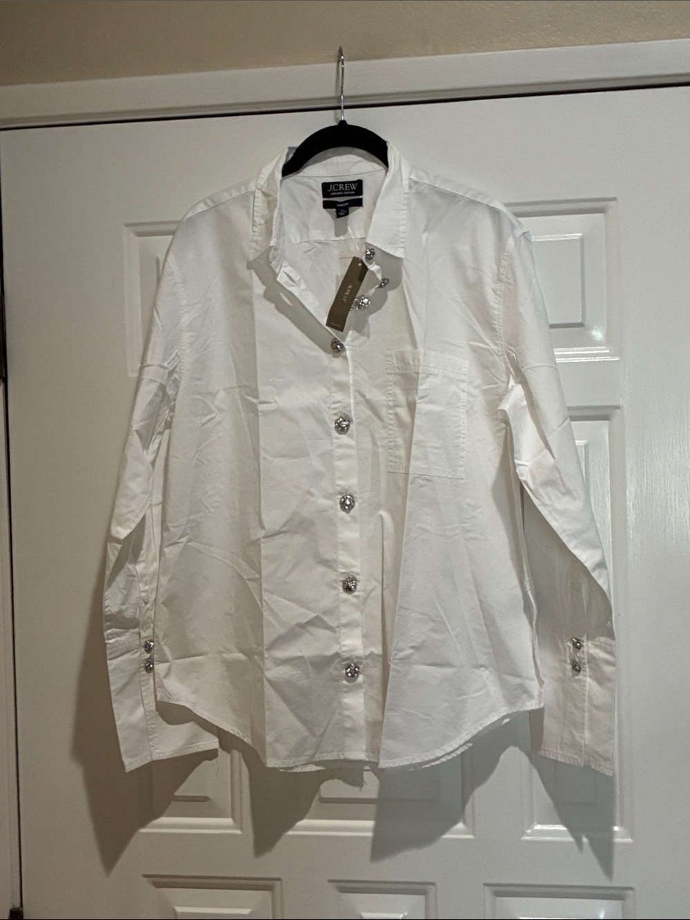 J.CREW White organic cotton Garçon jewel Button done Shirt